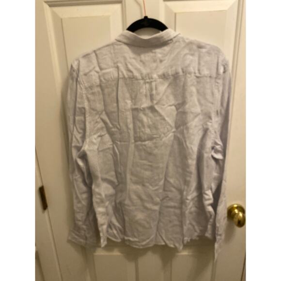 Brand New Untuckit Women's 18 Regular Angelen Blue White Long Sleeve Shirt Top - Picture 5 of 6